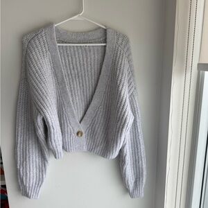 Garage Light Gray V-Neck Cardigan